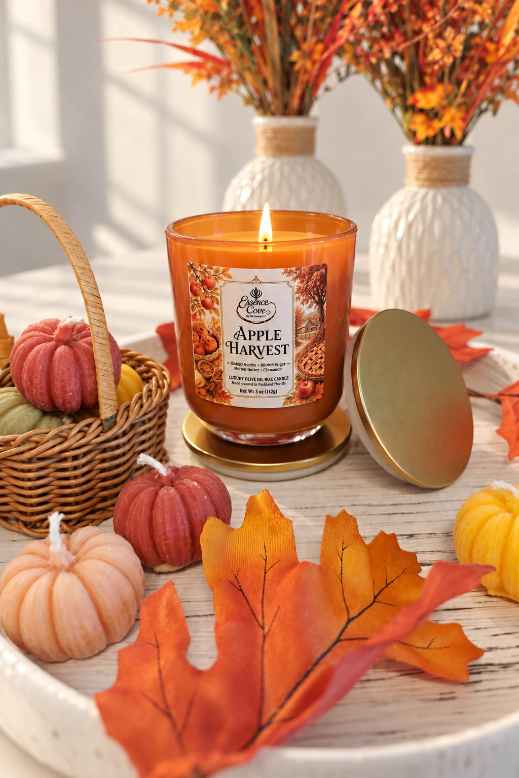 Apple Harvest Olive Oil Wax Candle – 5 oz