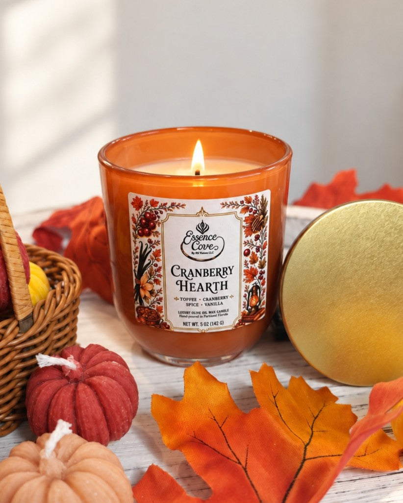 Cranberry Hearth Olive Oil Wax Candle – 5 oz