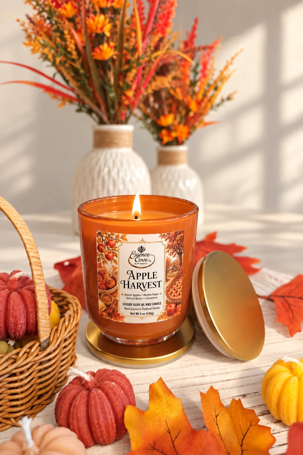 Apple Harvest Olive Oil Wax Candle – 5 oz