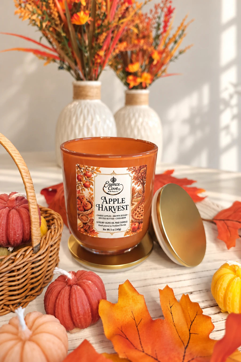 Apple Harvest Olive Oil Wax Candle – 5 oz