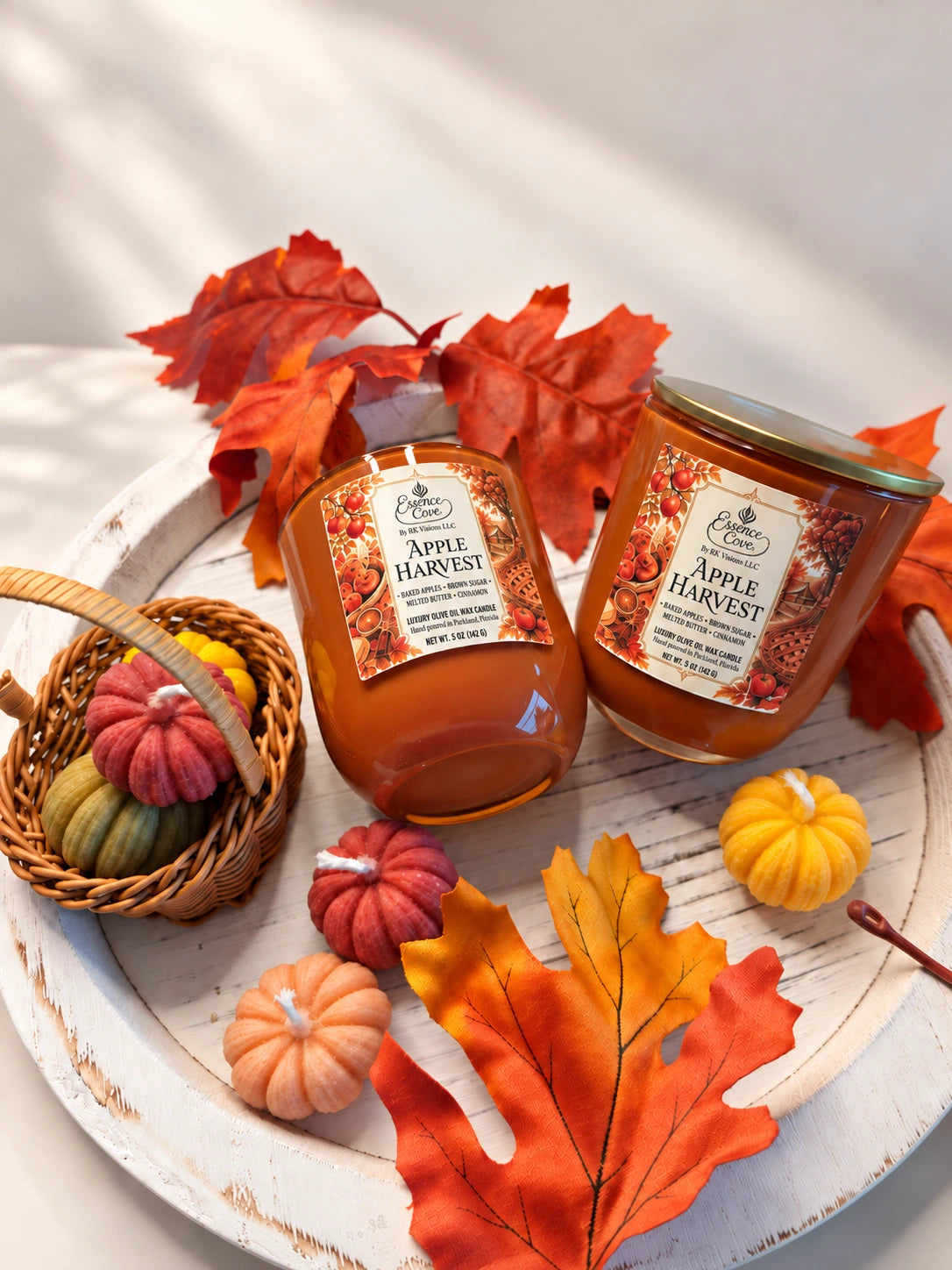 Apple Harvest Olive Oil Wax Candle – 5 oz