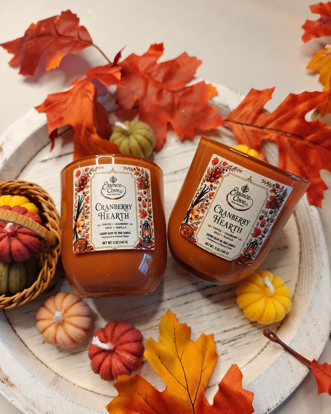 Cranberry Hearth Olive Oil Wax Candle – 5 oz
