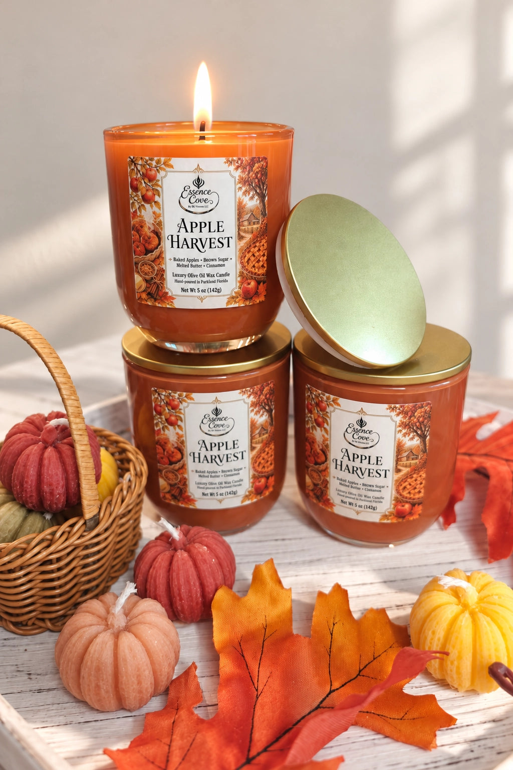 Apple Harvest Olive Oil Wax Candle – 5 oz