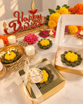 Swarn Kamal (Yellow Lotus) Diwali Pillar Candle