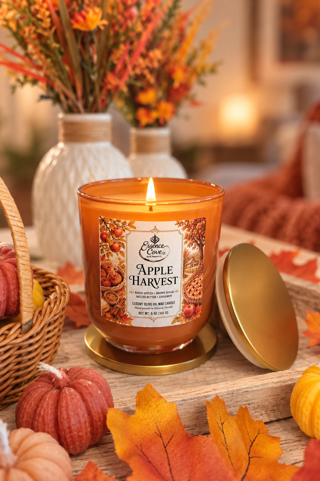 Apple Harvest Olive Oil Wax Candle – 5 oz