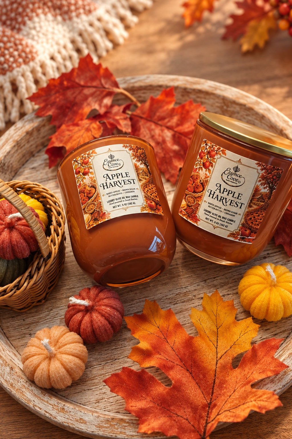 Apple Harvest Olive Oil Wax Candle – 5 oz