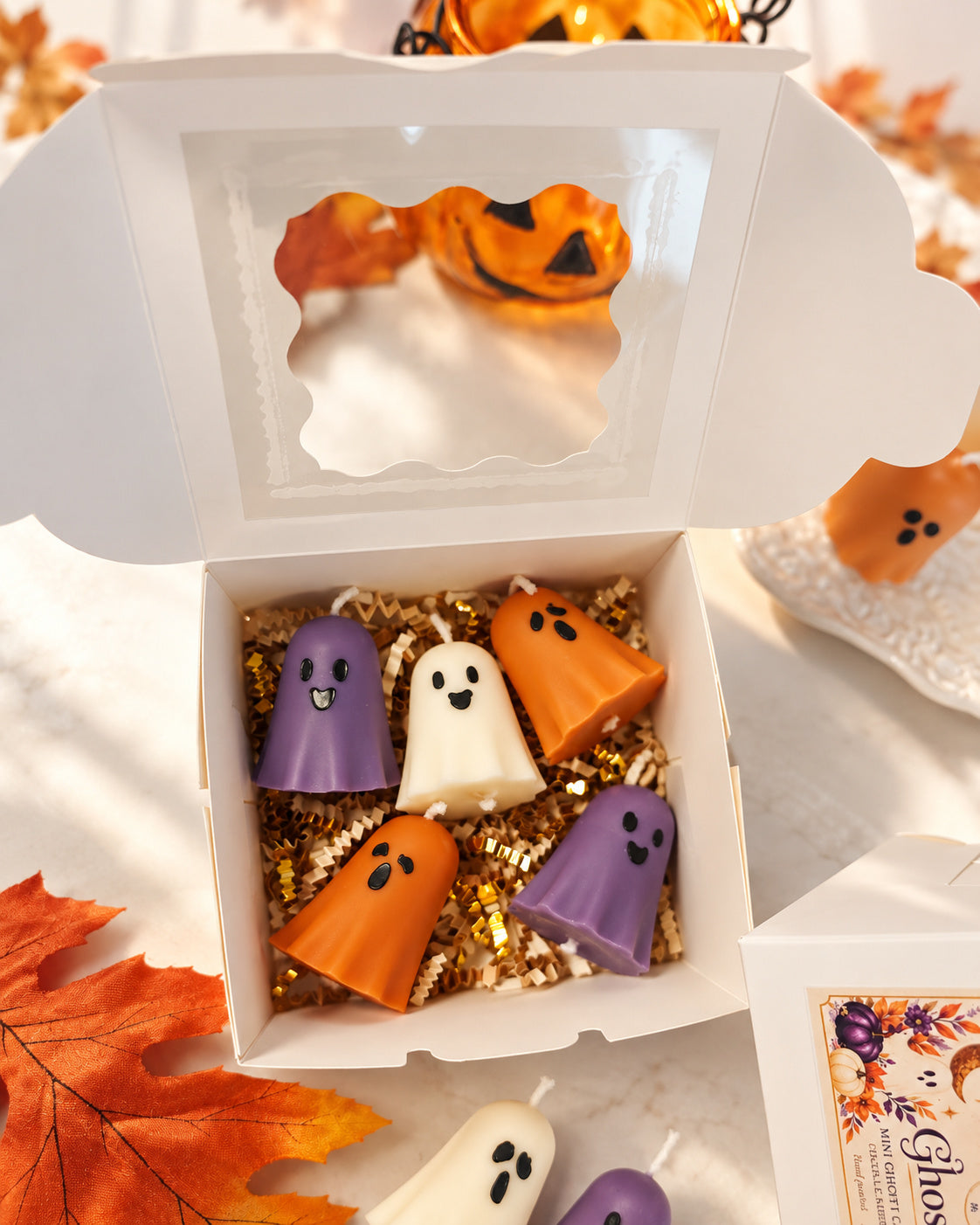 Ghost Town Candle Set - Halloween Pillar Candles