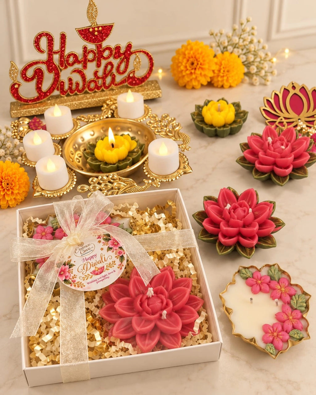 Gulabi Noor Diwali Candle Gift Set