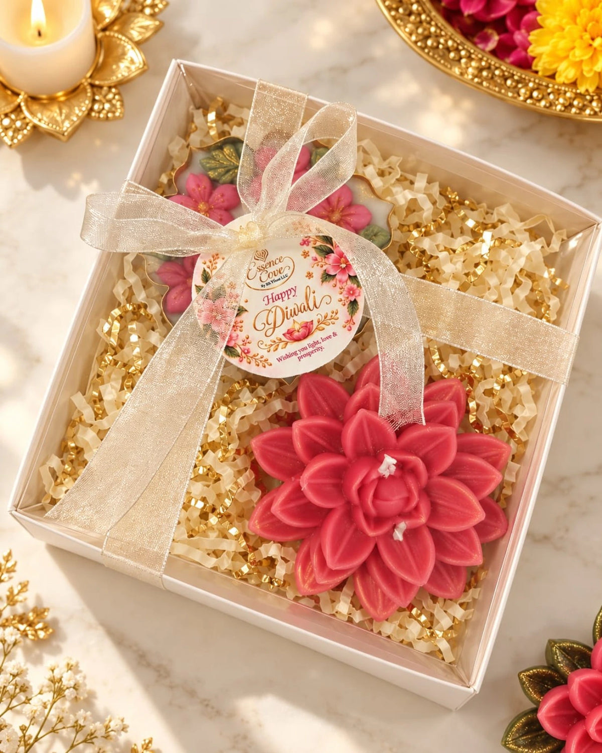 Gulabi Noor Diwali Candle Gift Set