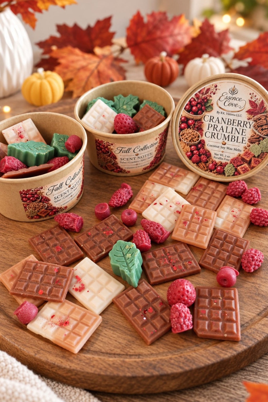 Cranberry Praline Crumble Coconut Soy Wax Melts