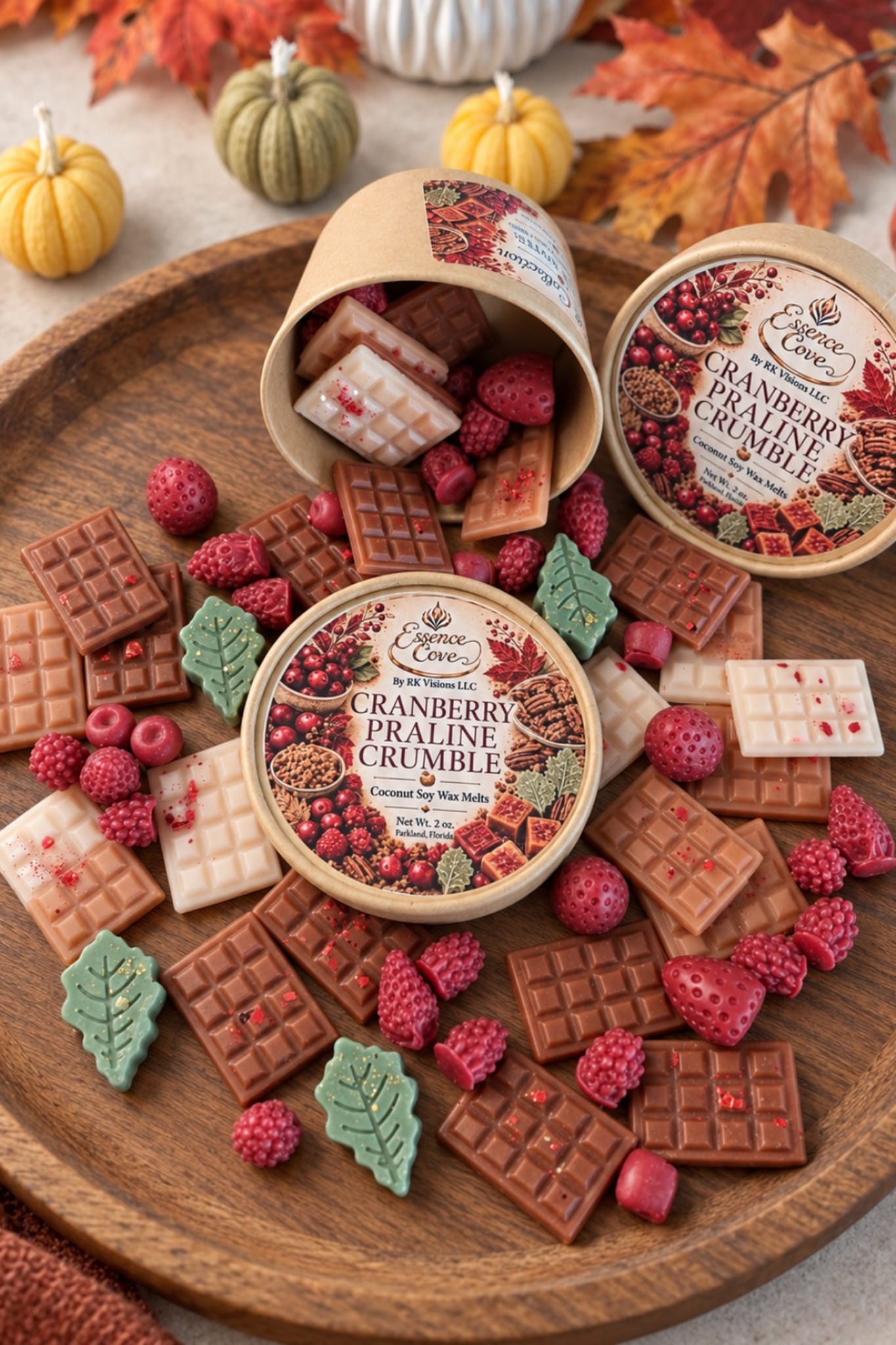 Cranberry Praline Crumble Coconut Soy Wax Melts