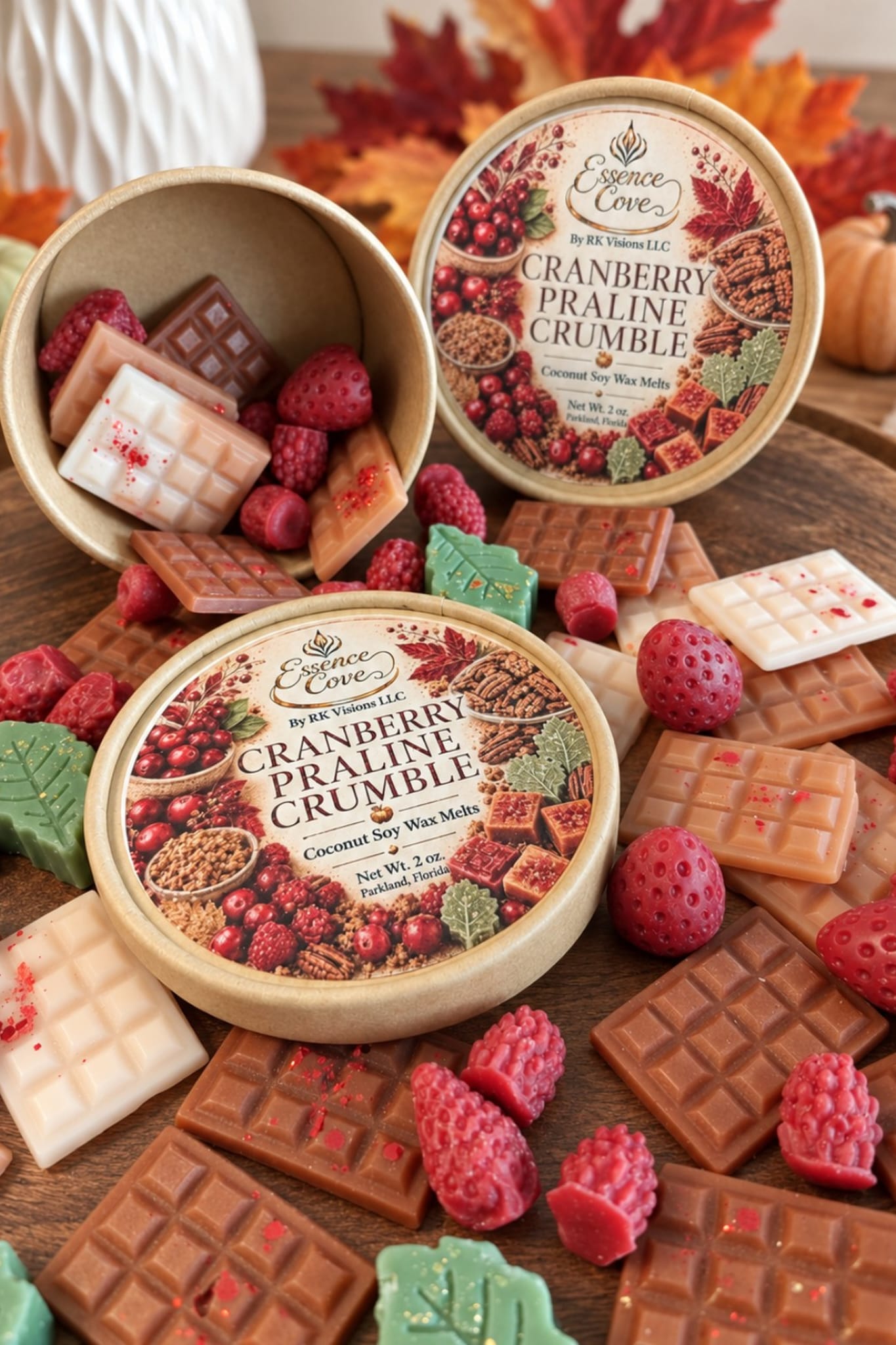 Cranberry Praline Crumble Coconut Soy Wax Melts