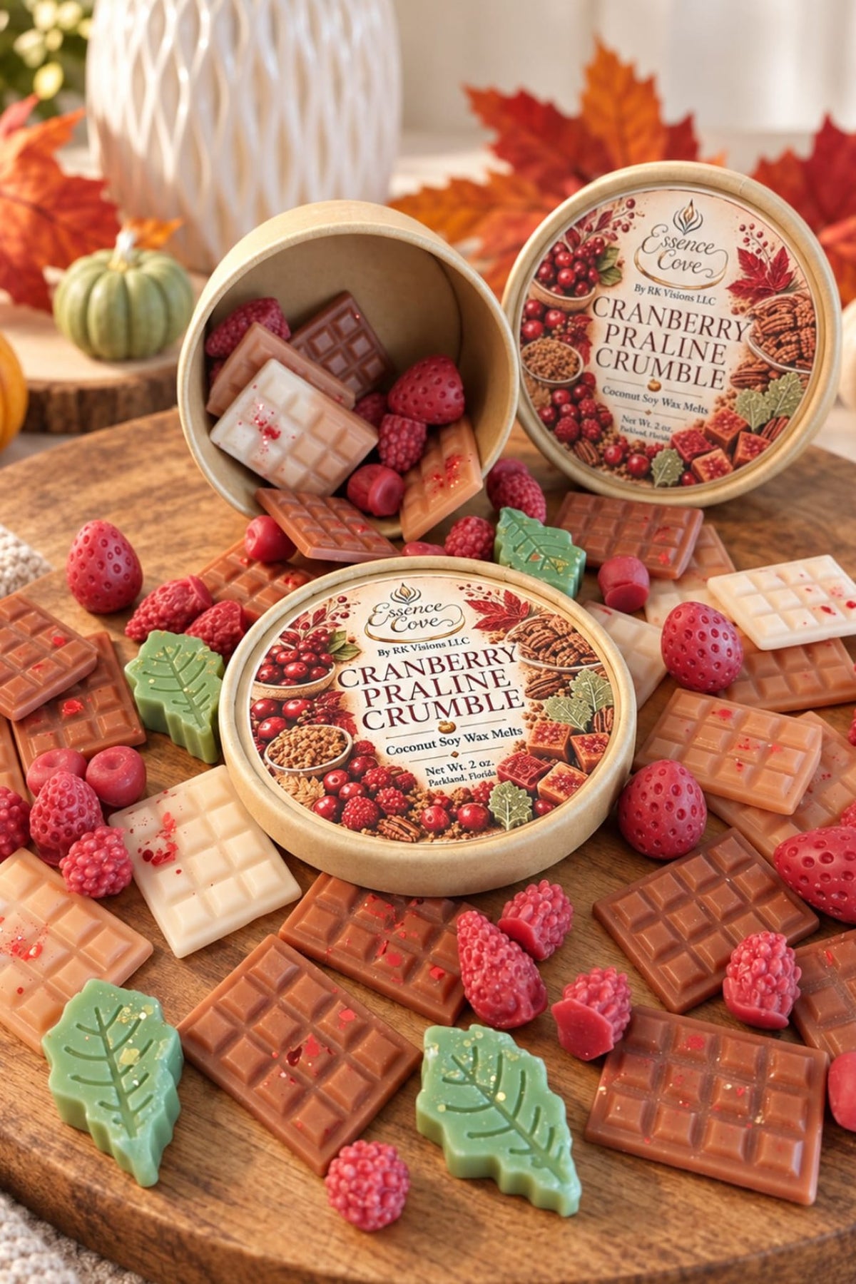 Cranberry Praline Crumble Coconut Soy Wax Melts