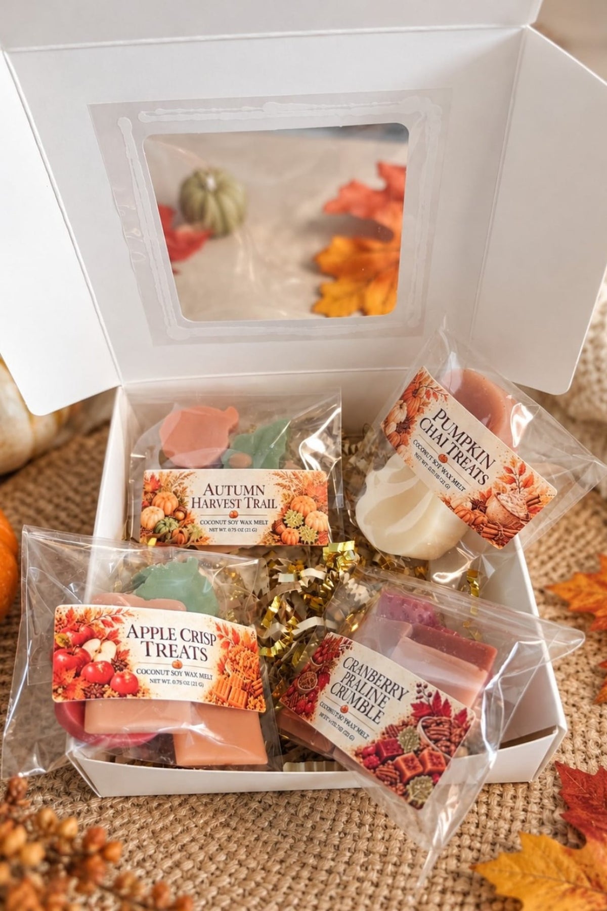 Fall Wax Melts Discovery Box | 4 Coconut Soy Wax Melt Scents
