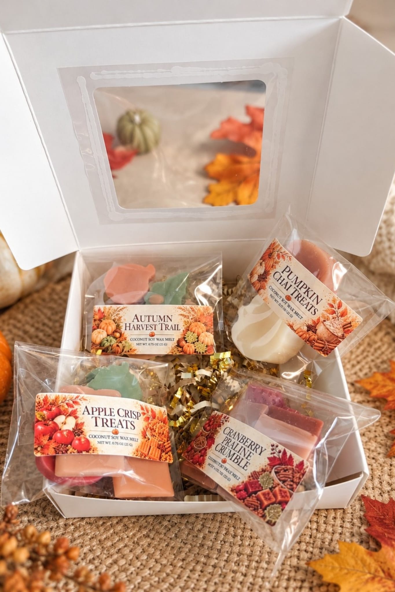 Fall Wax Melts Discovery Box | 4 Coconut Soy Wax Melt Scents