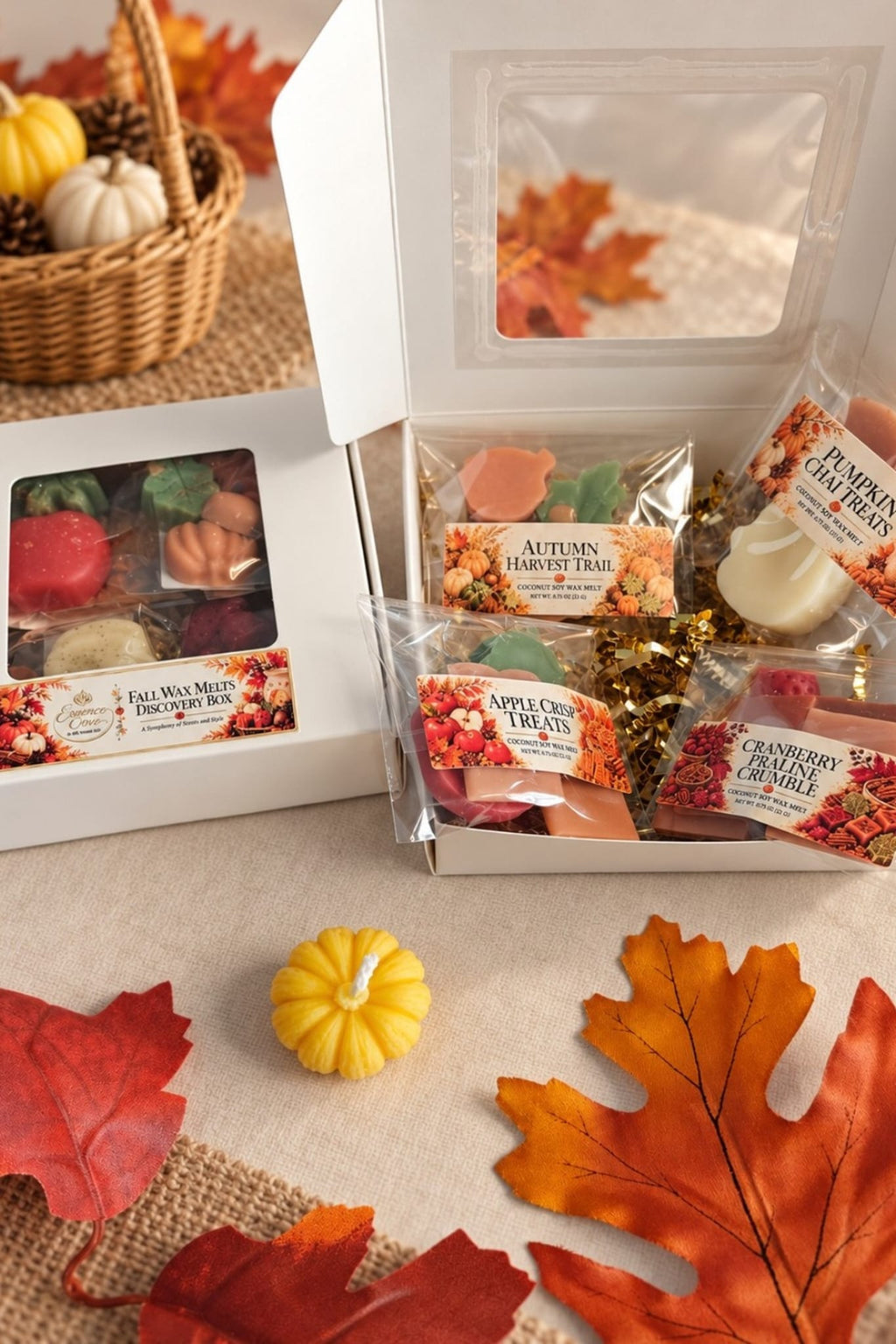 Fall Wax Melts Discovery Box | 4 Coconut Soy Wax Melt Scents