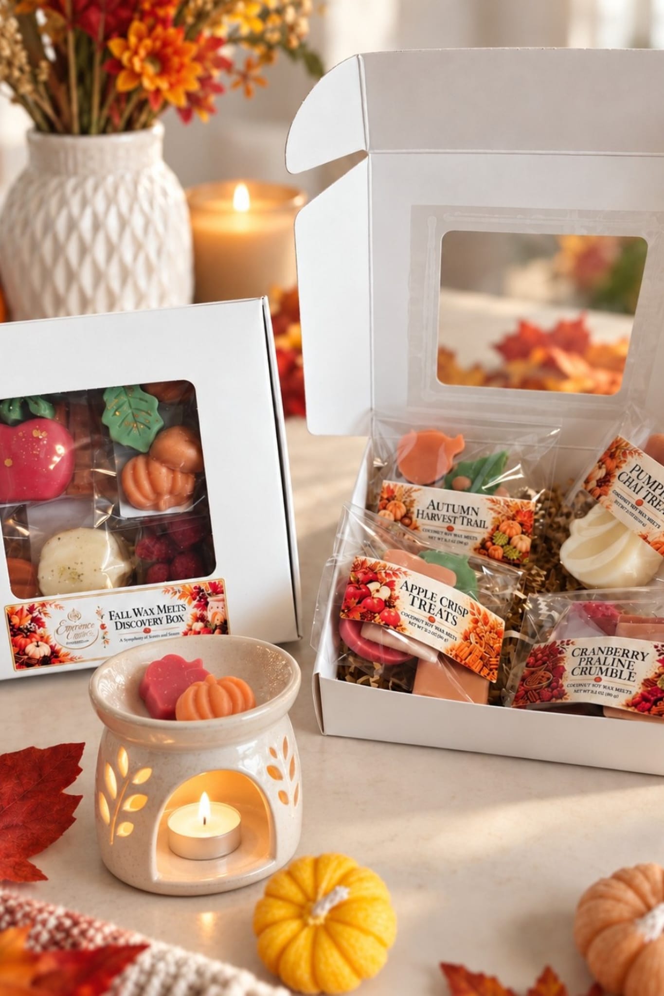 Fall Wax Melts Discovery Box | 4 Coconut Soy Wax Melt Scents