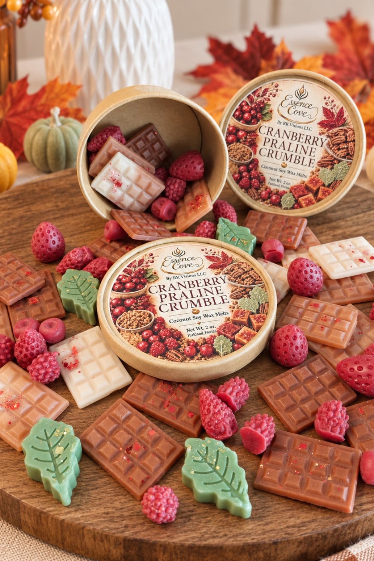 Cranberry Praline Crumble Coconut Soy Wax Melts