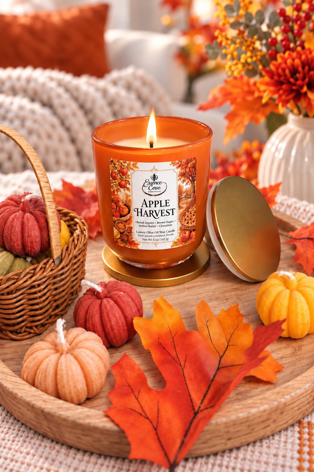 Apple Harvest Olive Oil Wax Candle – 5 oz