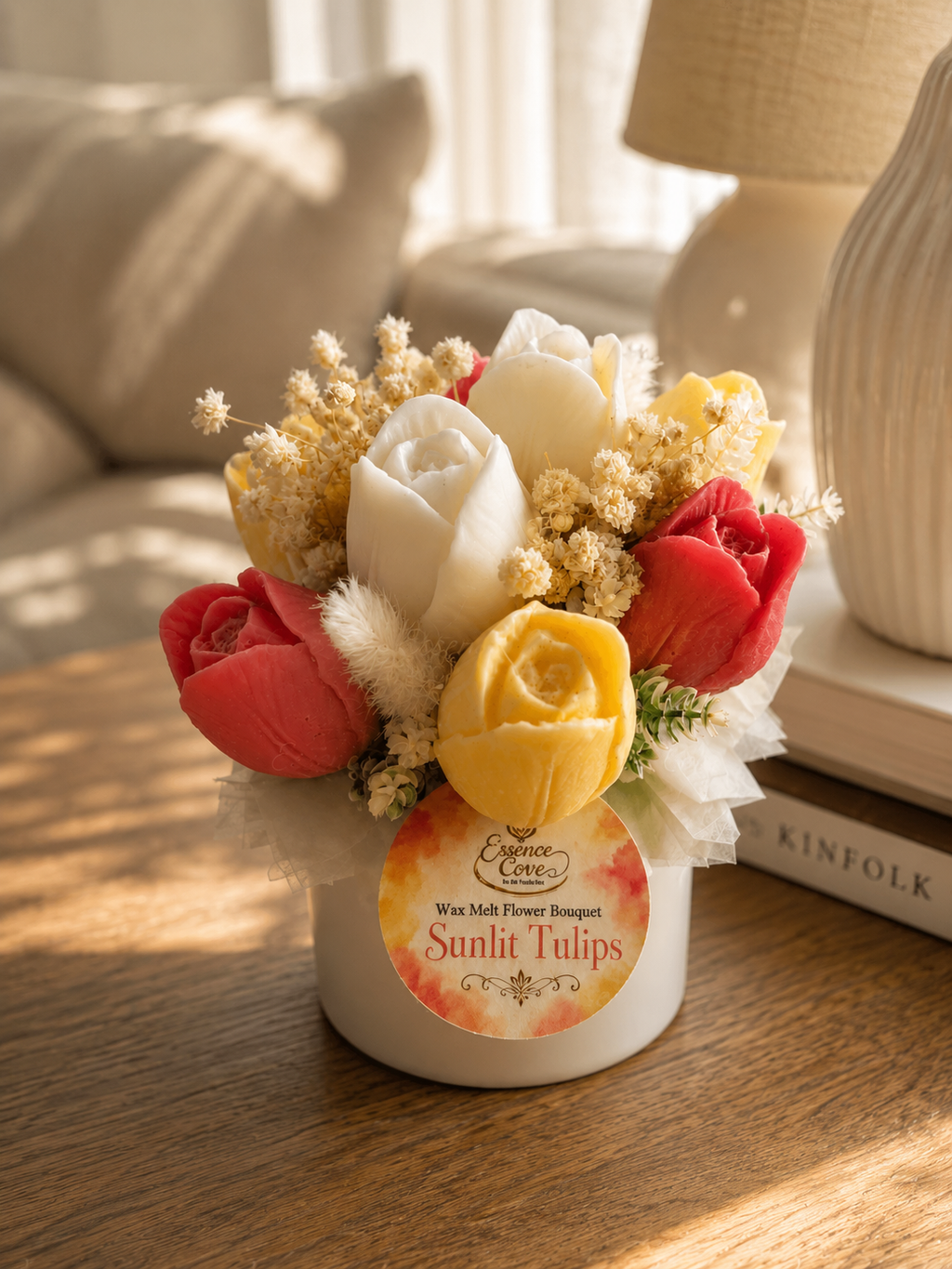 Scented Wax Flower Tulip Bouquet Jars