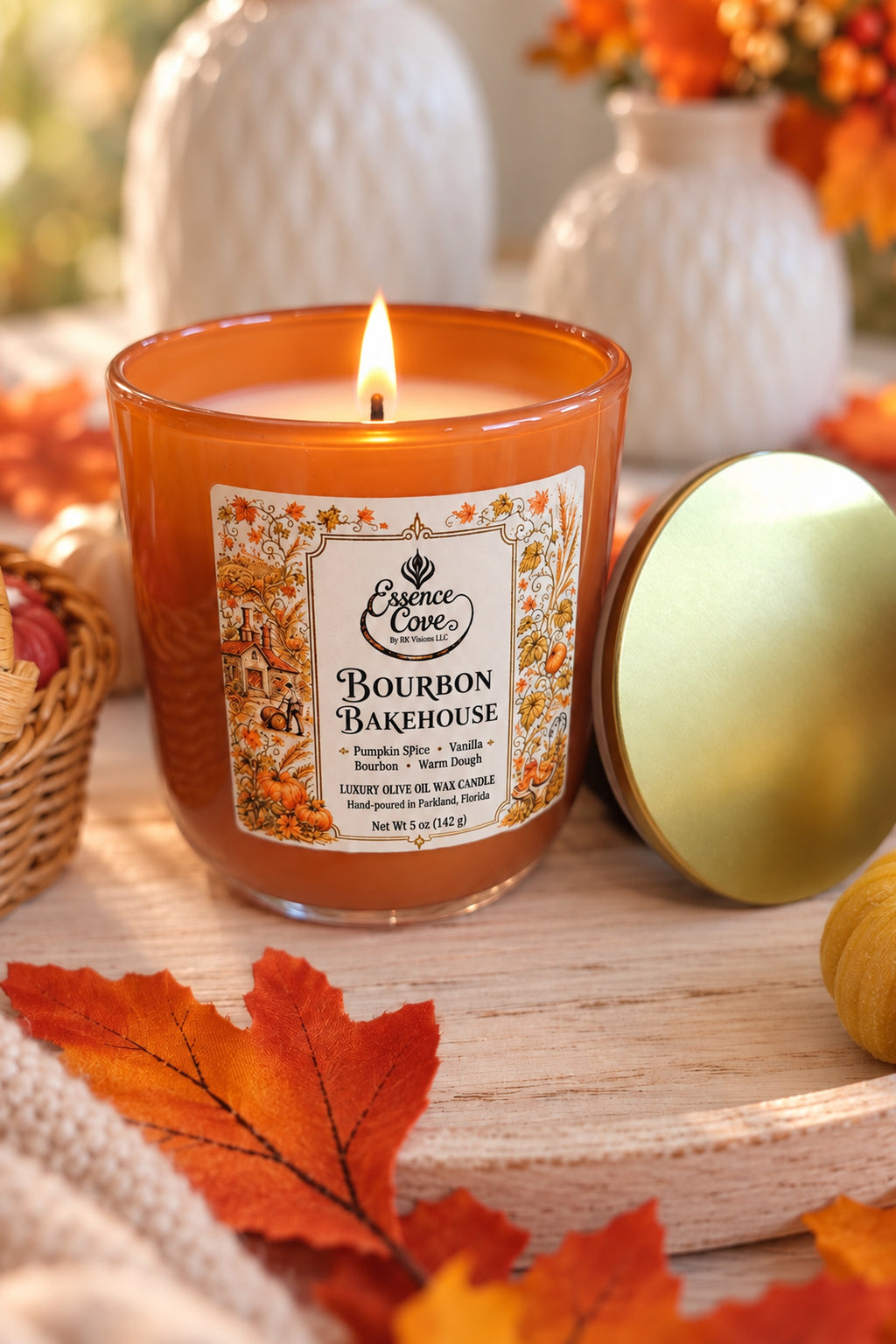 Bourbon Bakehouse Olive Oil Wax Candle – 5 oz