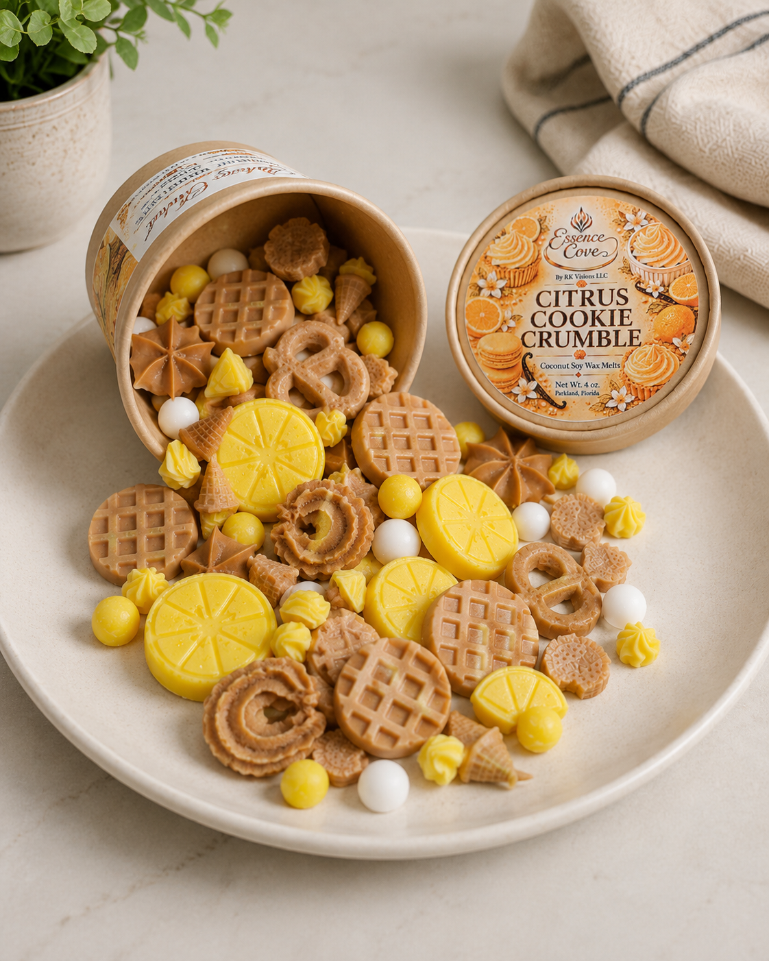 Citrus Cookie Crumble Coconut Soy Wax Melts