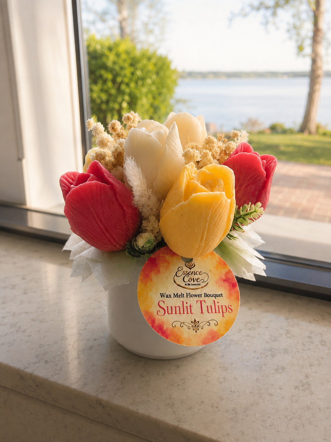 Scented Wax Flower Tulip Bouquet Jars