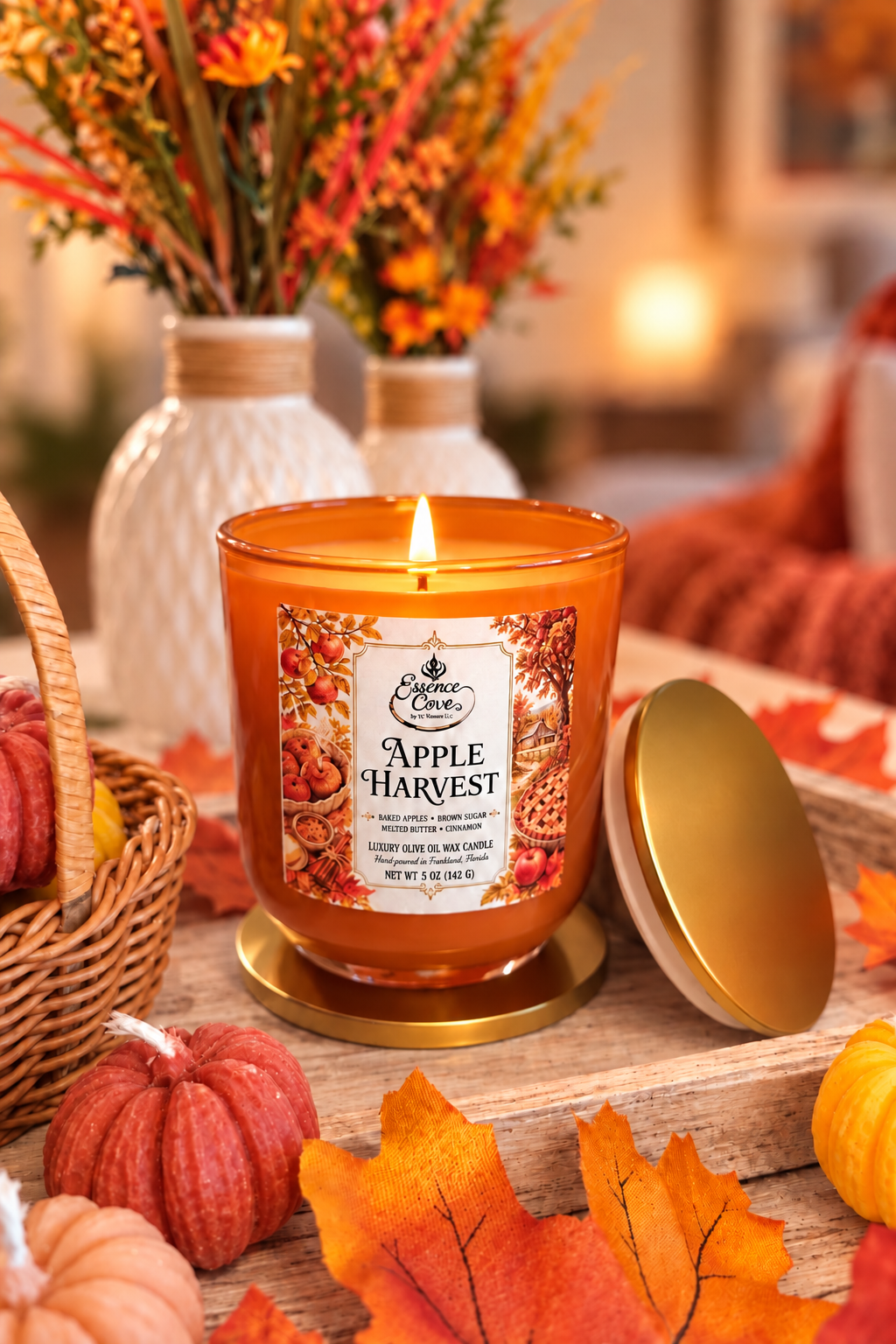 Apple Harvest Olive Oil Wax Candle – 5 oz
